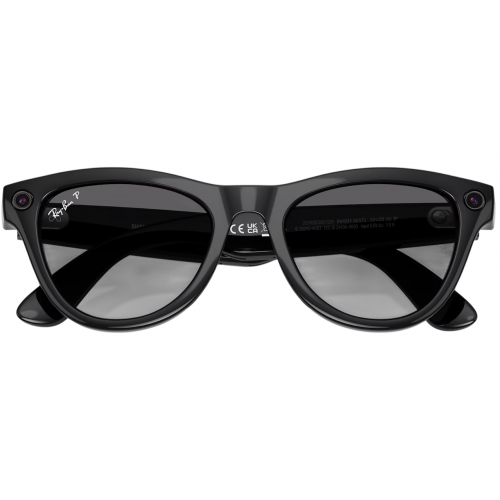 Умные очки Ray-Ban Meta* Skyler Gen 2 Shiny Black, Поляризационные линзы Polar Gradient Graphite (RW4014)